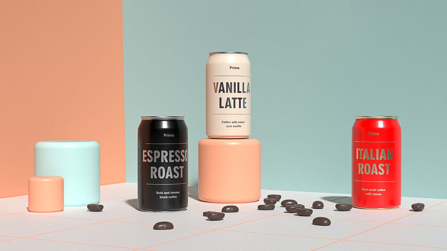 3D renderings of packaging design using Adobe Dimension