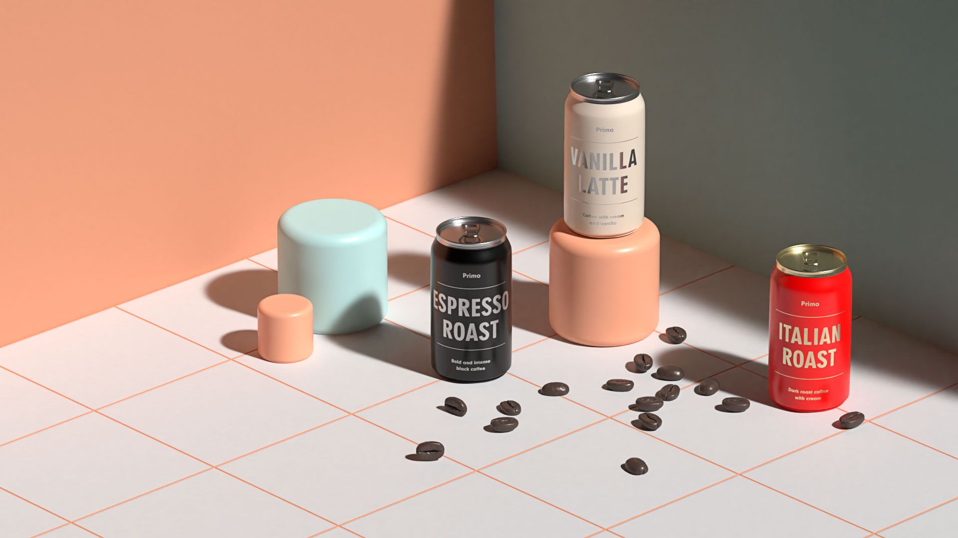 3D renderings of packaging design using Adobe Dimension